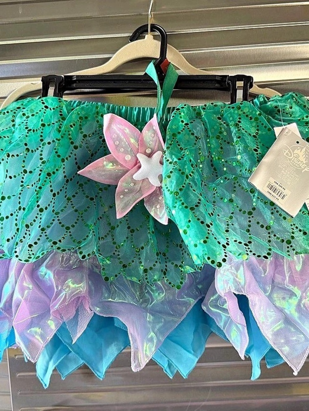 Disney Store Little Mermaid costume Girls Size 11/12 NWT Green Costume